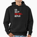 Eat Sleep Football Repeat Hoodie - Graphic Print for Adults - T-Shirt, Sweatshirt, Hoodie