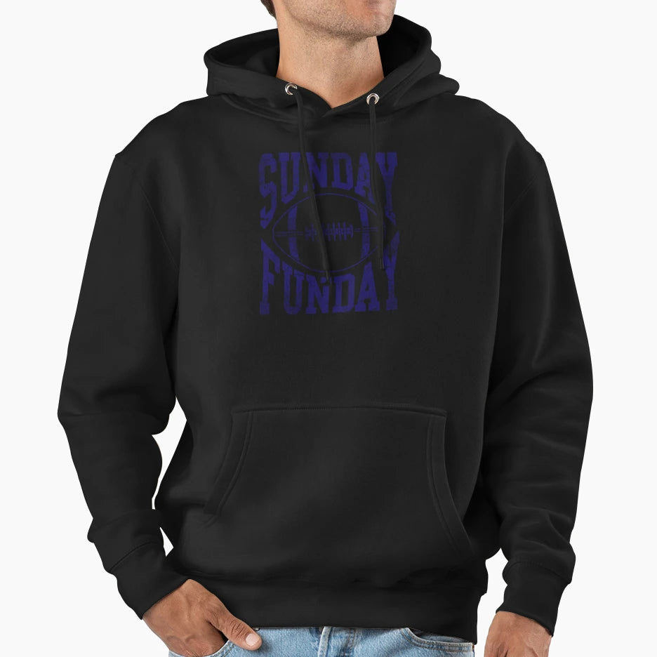 Sunday Funday Football Hoodie - Unique Graphic Unisex - T-Shirt, Sweatshirt, Hoodie