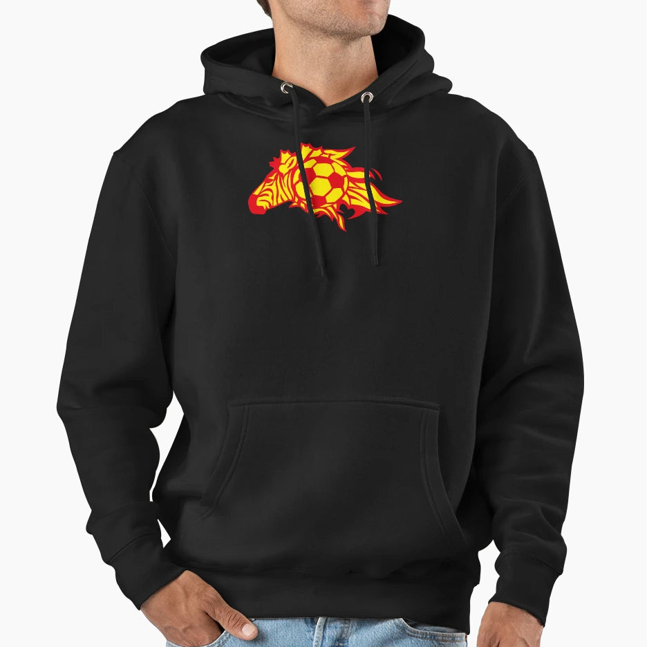 Football Zebra Flame Logo Fire Hoodie - Fun Novelty Design for Adults - T-Shirt, Sweatshirt, Hoodie