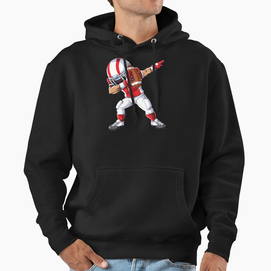 Dabbing Football Player Sports T-Shirt - Casual Everyday Wear Men Women - T-Shirt, Sweatshirt, Hoodie