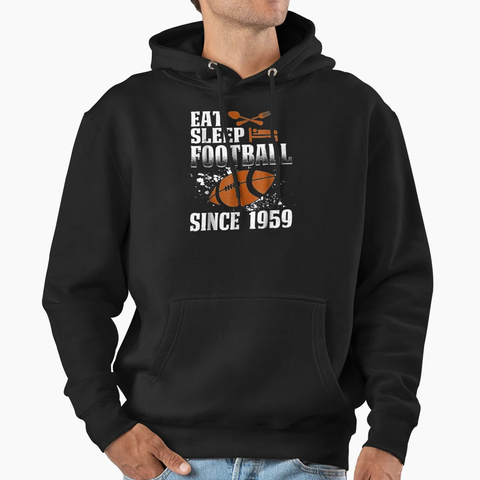 Eat Sleep Since 1959 58 Years Old Hoodie - Casual Everyday Wear Men Women - T-Shirt, Sweatshirt, Hoodie