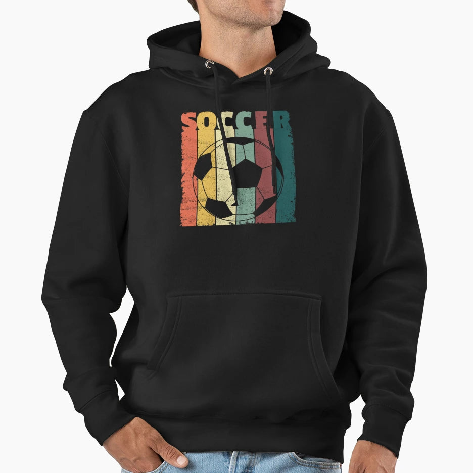 Soccer Ball Soccer Player Hoodie - Aesthetic Graphic for Adults - T-Shirt, Sweatshirt, Hoodie