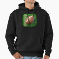 3D Football And Rugby Ball Square Hoodie - Minimalist Print Unisex - T-Shirt, Sweatshirt, Hoodie