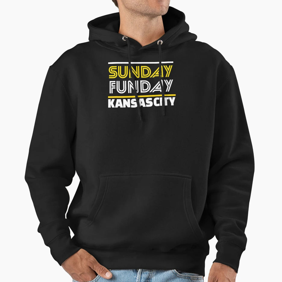 Kc Sunday Funday Kansas City Sunday Hoodie - Fun Novelty Design Men Women - T-Shirt, Sweatshirt, Hoodie