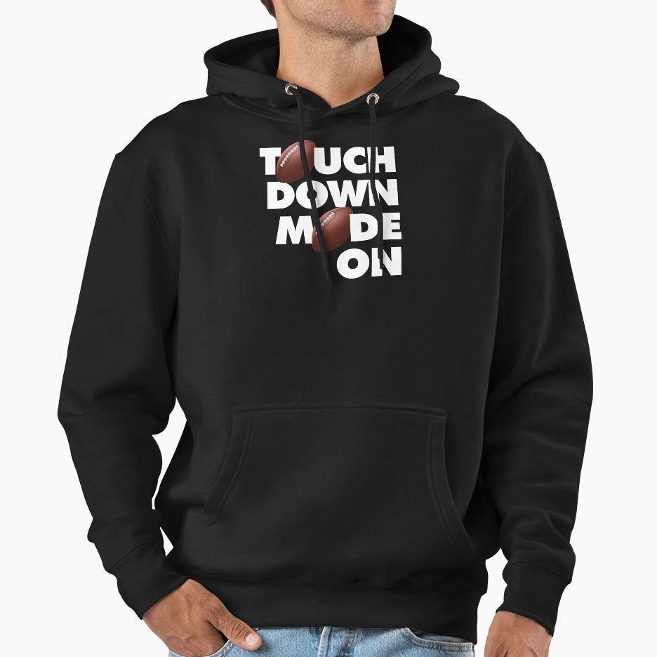 Touchdown American Football Mode Hoodie - Minimalist Print Men Women - T-Shirt, Sweatshirt, Hoodie