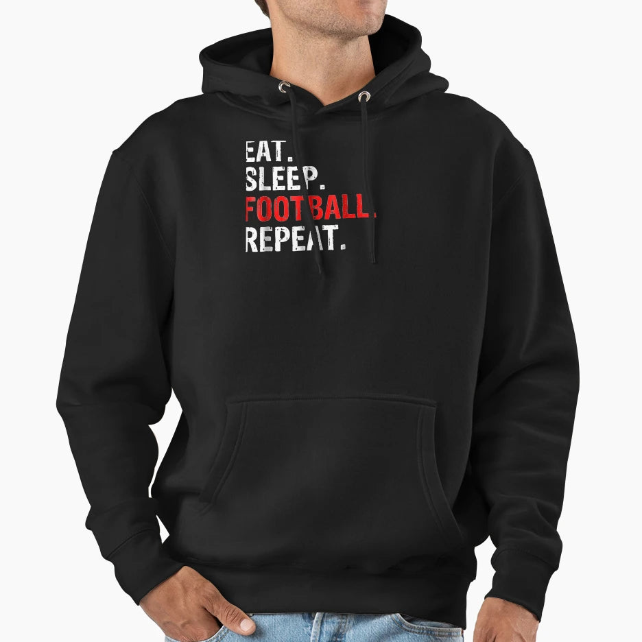 Sleep Repeat Hoodie - Fun Novelty Design for Adults - T-Shirt, Sweatshirt, Hoodie