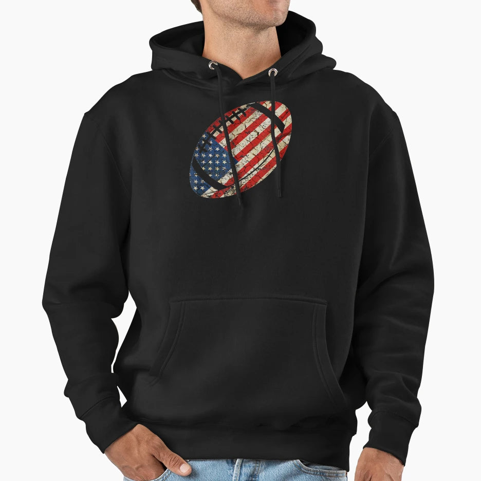 American Football Lovers 4Th July American Hoodie - Novelty Apparel Unisex - T-Shirt, Sweatshirt, Hoodie
