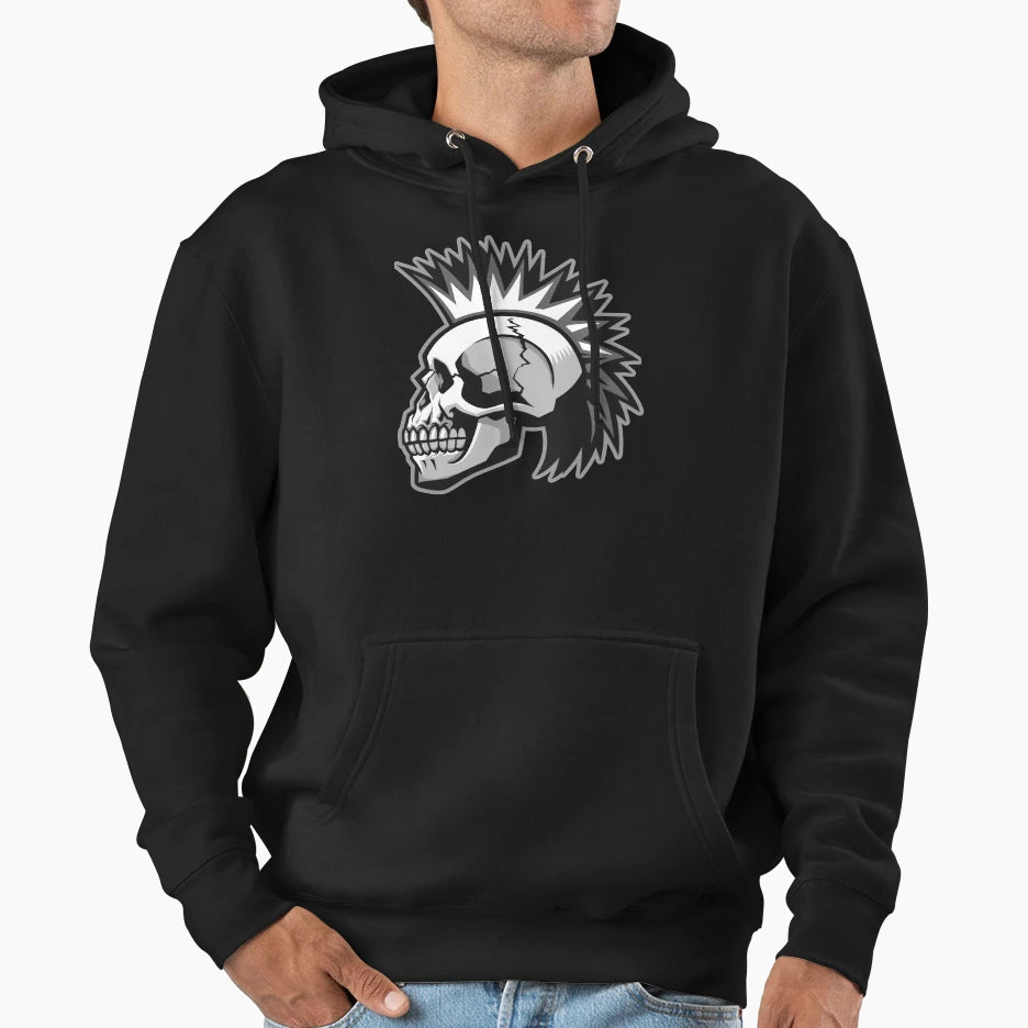 Punk Skull Hoodie - Aesthetic Graphic Unisex - T-Shirt, Sweatshirt, Hoodie