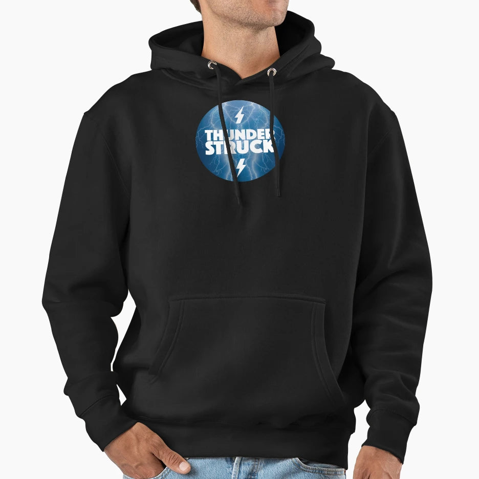 Thunderstruck Logo Old Skool Blue Hoodie - Graphic Print Men Women - T-Shirt, Sweatshirt, Hoodie