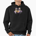 Purple Yellow Gold Football Coquette Bow Hoodie - Graphic Print for Adults - T-Shirt, Sweatshirt, Hoodie