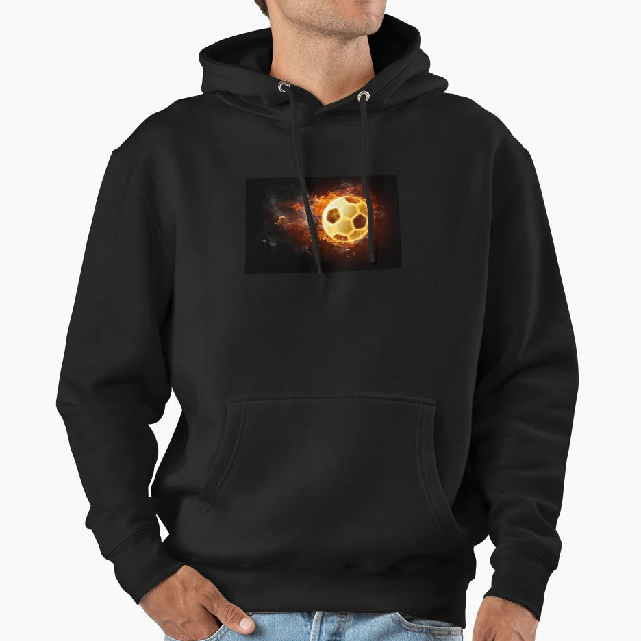 Soccer Fire Ball Hoodie - Streetwear Style for Adults - T-Shirt, Sweatshirt, Hoodie