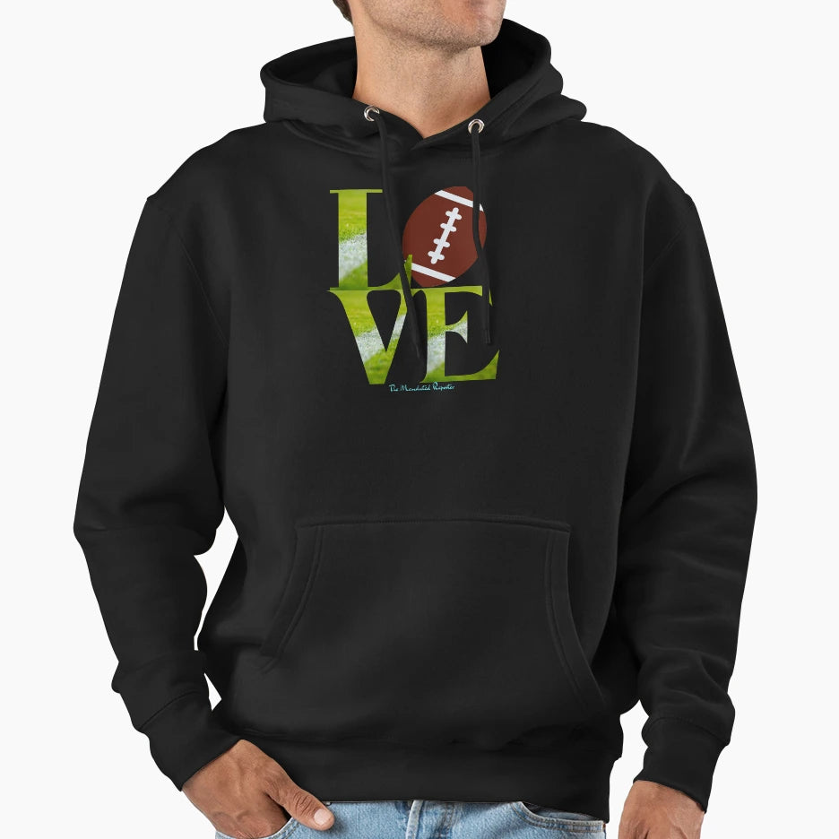 American Football Love Hoodie - Fun Novelty Design Unisex - T-Shirt, Sweatshirt, Hoodie