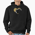 Football Heart Cutout Gold White Hoodie - Fun Novelty Design for Adults - T-Shirt, Sweatshirt, Hoodie