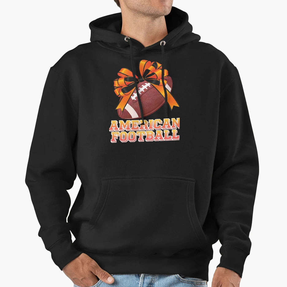 Coquette Football Lets American Football Hoodie - Custom Art Print Unisex - T-Shirt, Sweatshirt, Hoodie