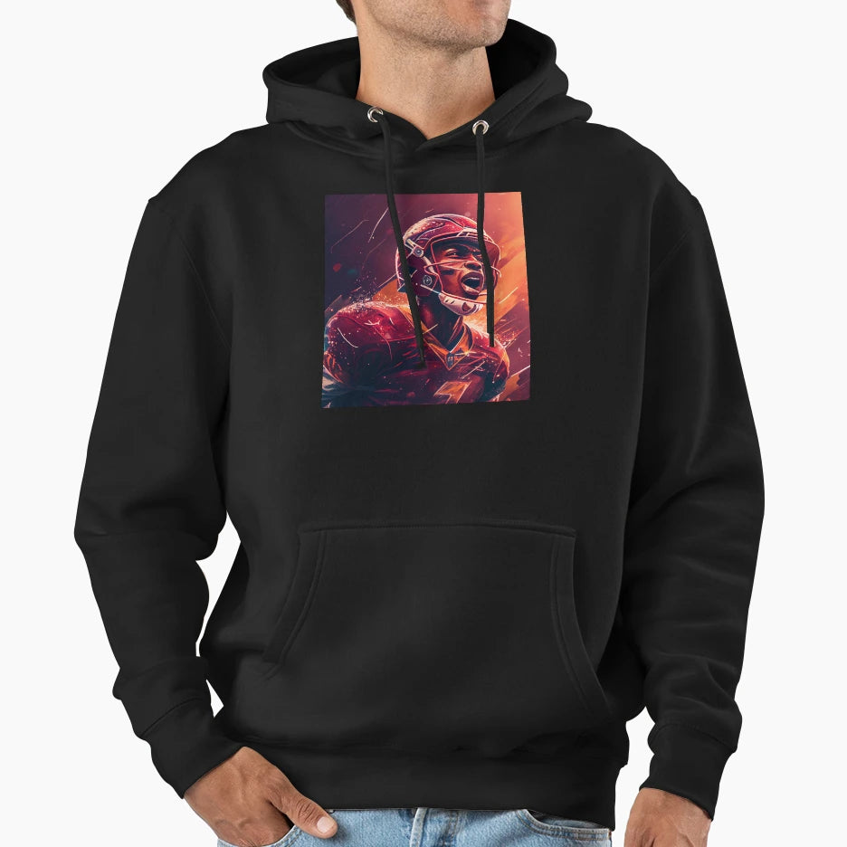 Quarterback General Charging American Hoodie - Aesthetic Graphic Unisex - T-Shirt, Sweatshirt, Hoodie