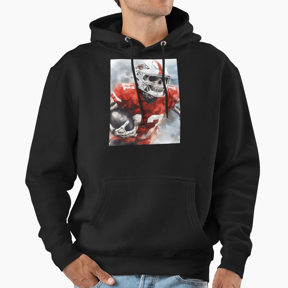 Skeleton As American Football Player Hoodie - Streetwear Style Men Women - T-Shirt, Sweatshirt, Hoodie