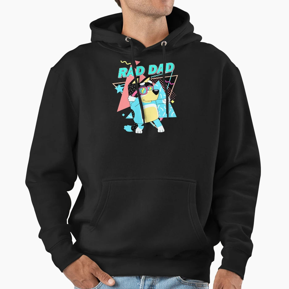 Funny Rad Dad Fathers Day Dad Hoodie - Trendy Graphic Men Women - T-Shirt, Sweatshirt, Hoodie