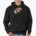 American Football Ball Number 0 Zero Hoodie - Unique Graphic Men Women - T-Shirt, Sweatshirt, Hoodie
