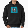 I Love Soccer Text Chiffon Hoodie - Streetwear Style for Adults - T-Shirt, Sweatshirt, Hoodie