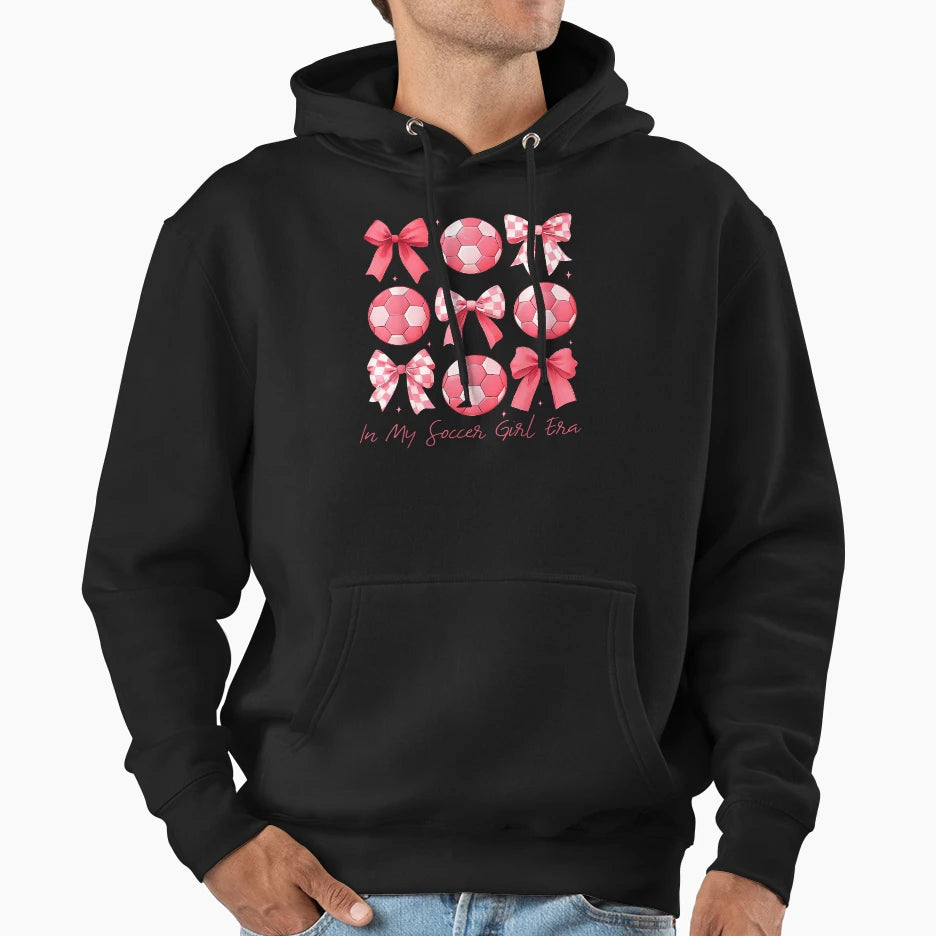 Soccer Bow Hoodie - Aesthetic Graphic for Adults - T-Shirt, Sweatshirt, Hoodie
