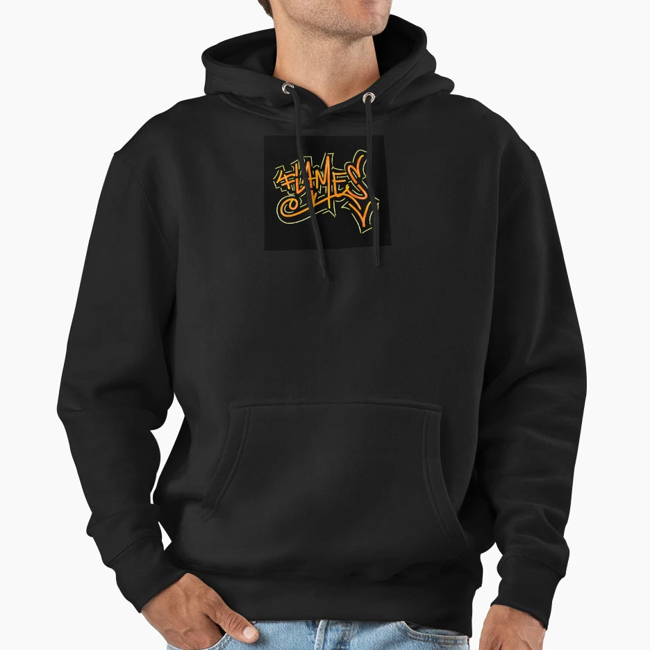 Flames Hoodie - Minimalist Print Men Women - T-Shirt, Sweatshirt, Hoodie