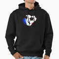 Football Heart France Hoodie - Minimalist Print Men Women - T-Shirt, Sweatshirt, Hoodie