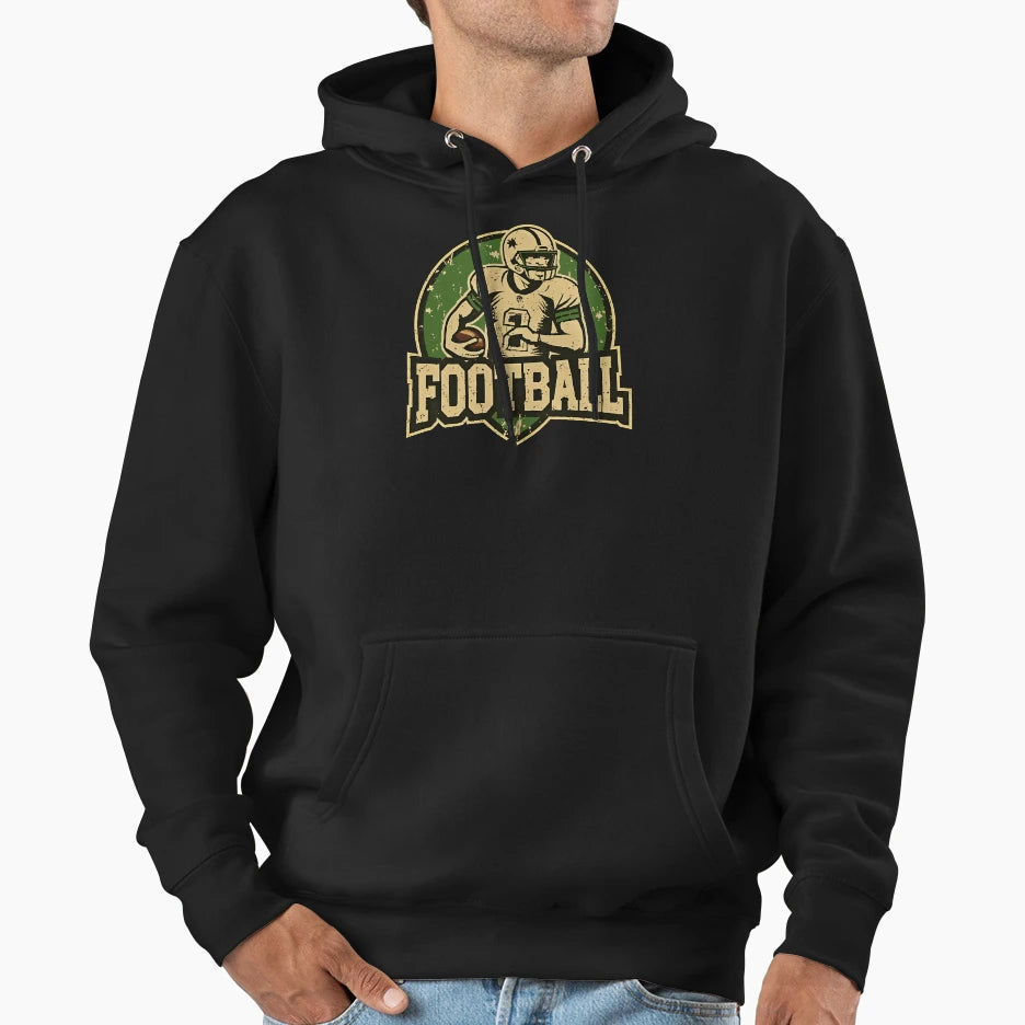 Football Sports Logo Hoodie - Custom Art Print Men Women - T-Shirt, Sweatshirt, Hoodie