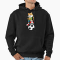 Cat As Soccer Player Soccer Ball And Shoes Hoodie - Graphic Print Men Women - T-Shirt, Sweatshirt, Hoodie
