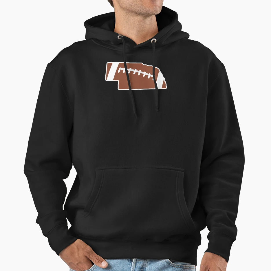 Football Nebraska Fun Football Lover Hoodie - Aesthetic Graphic for Adults - T-Shirt, Sweatshirt, Hoodie