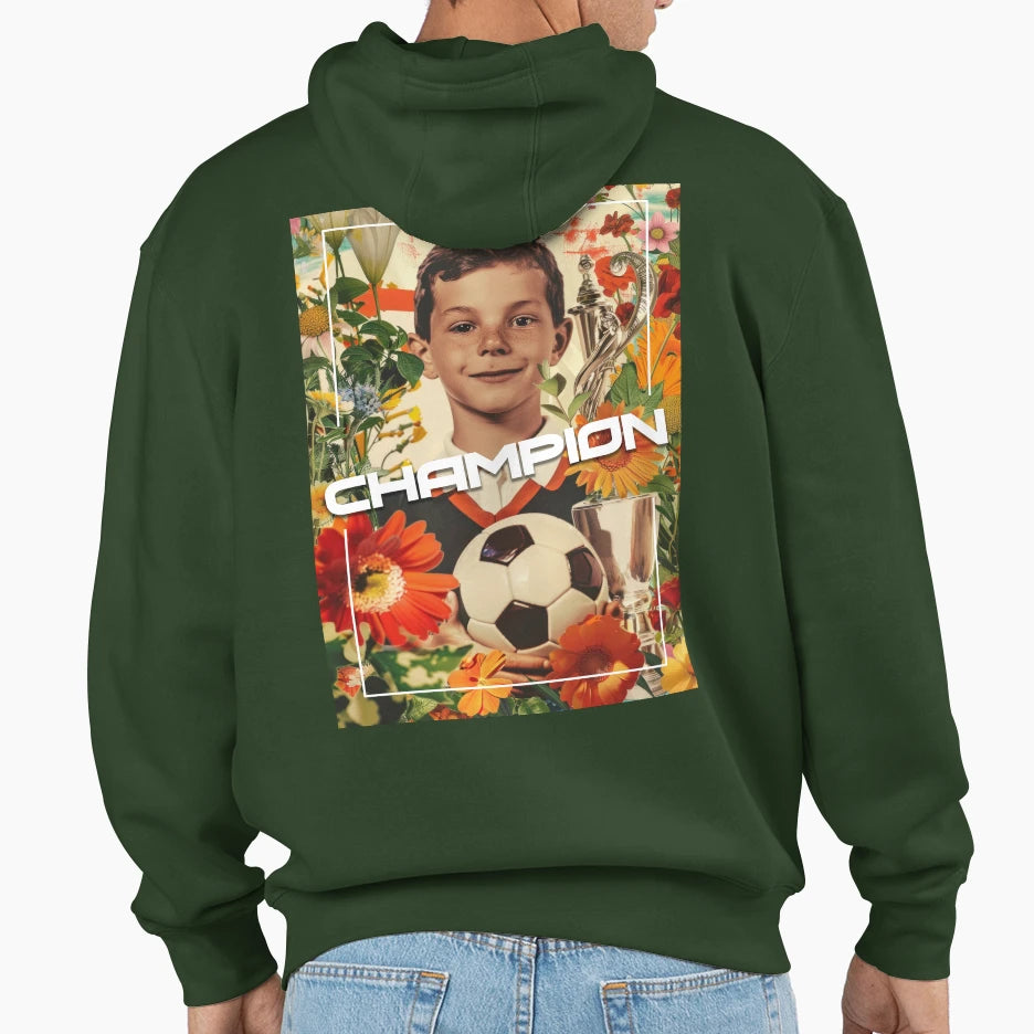 I Am Football Champion Hoodie - Minimalist Print for Adults - T-Shirt, Sweatshirt, Hoodie
