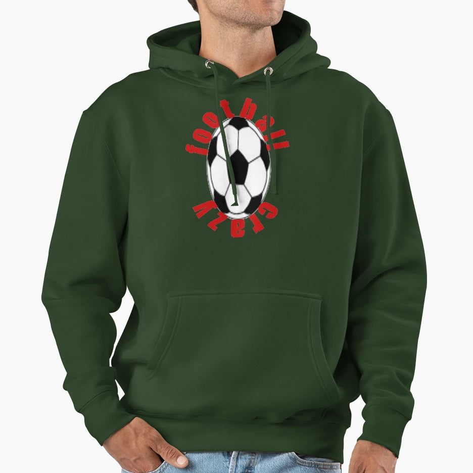 Football Crazy Hoodie - Unique Graphic for Adults - T-Shirt, Sweatshirt, Hoodie