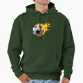 Fire Football 00Ff00 Hoodie - Custom Art Print Unisex - T-Shirt, Sweatshirt, Hoodie