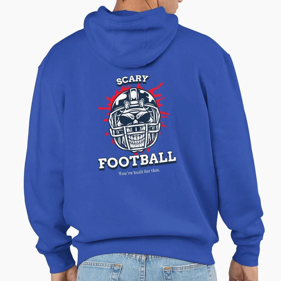 Built This Fear Meets Football Hoodie - Trendy Graphic Men Women - T-Shirt, Sweatshirt, Hoodie
