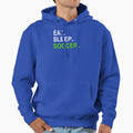 Eat Sleep Soccer Navy Blue Hoodie - Streetwear Style Unisex - T-Shirt, Sweatshirt, Hoodie