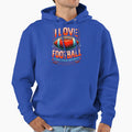 I Love Football Passionate Fans Hoodie - Unique Graphic for Adults - T-Shirt, Sweatshirt, Hoodie