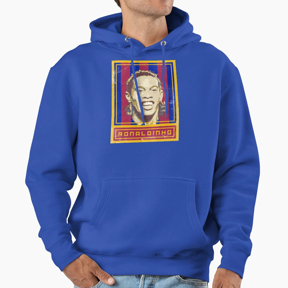 Ronaldinho Fcb Hoodie - Minimalist Print Unisex - T-Shirt, Sweatshirt, Hoodie