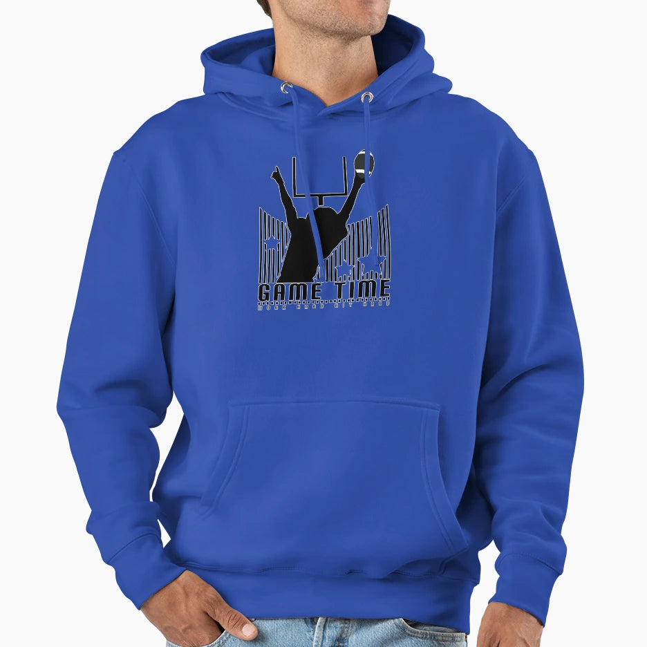 Game Time Football Blue Hoodie - Graphic Print Men Women - T-Shirt, Sweatshirt, Hoodie