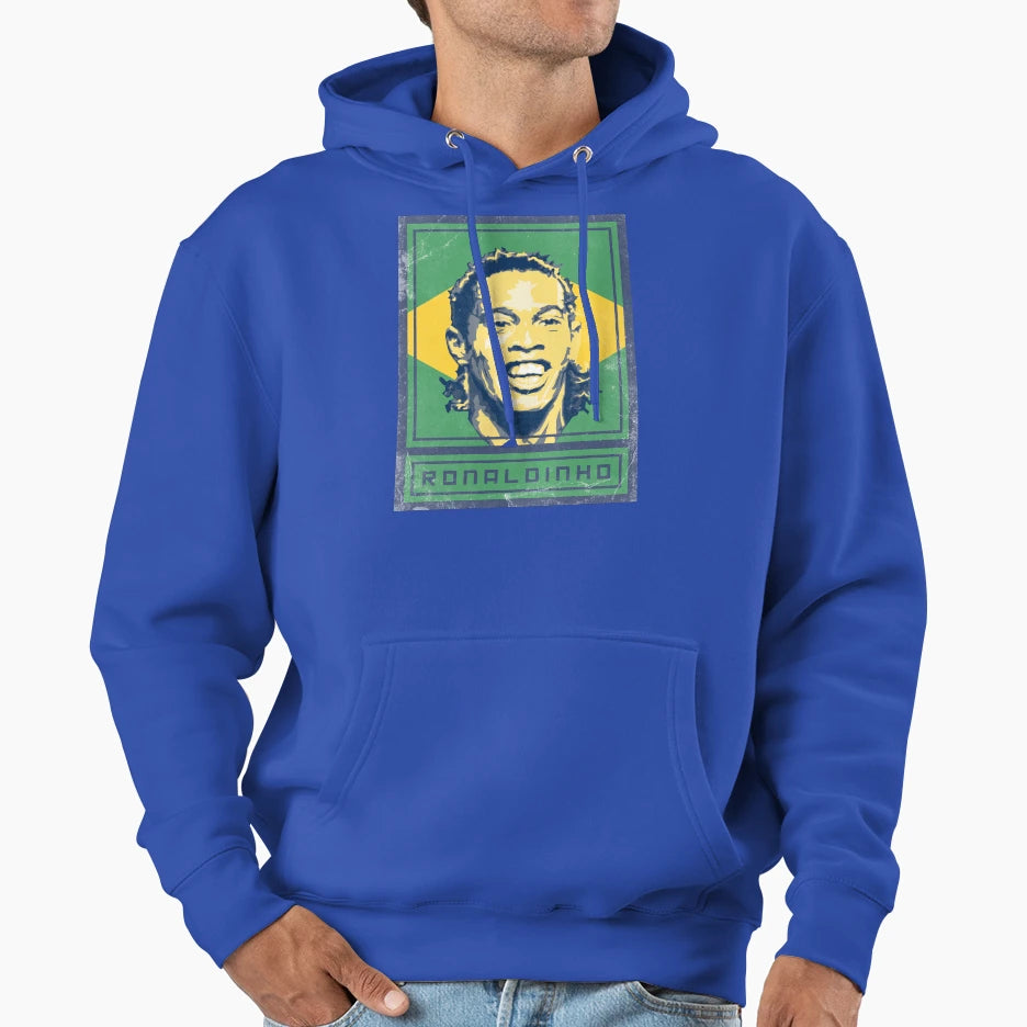 Ronaldinho Brasil Hoodie - Novelty Apparel Men Women - T-Shirt, Sweatshirt, Hoodie