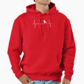 Heatbeat American Football Hoodie - Unique Graphic Unisex - T-Shirt, Sweatshirt, Hoodie