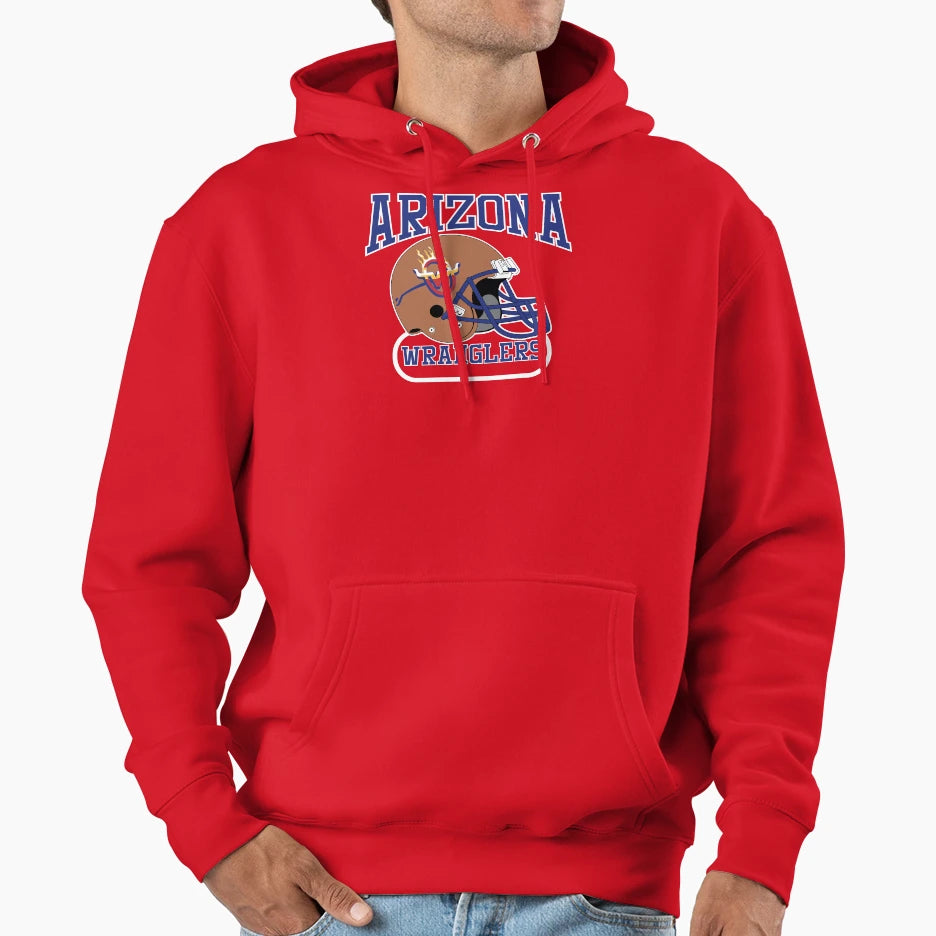 Arizona Wranglers Helmet Hoodie - Unique Graphic Unisex - T-Shirt, Sweatshirt, Hoodie