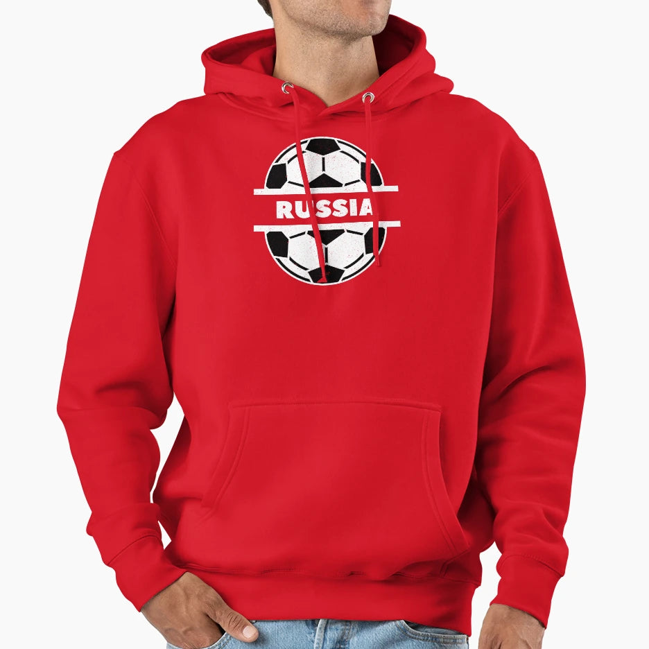 Russia Soccer Fan Hoodie - Fun Novelty Design Men Women - T-Shirt, Sweatshirt, Hoodie