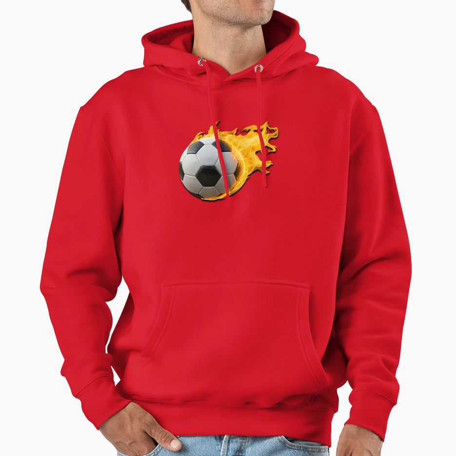 Fire Football Ff0000 Hoodie - Minimalist Print Men Women - T-Shirt, Sweatshirt, Hoodie