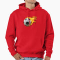 Fire Football Ff0000 Hoodie - Minimalist Print Men Women - T-Shirt, Sweatshirt, Hoodie