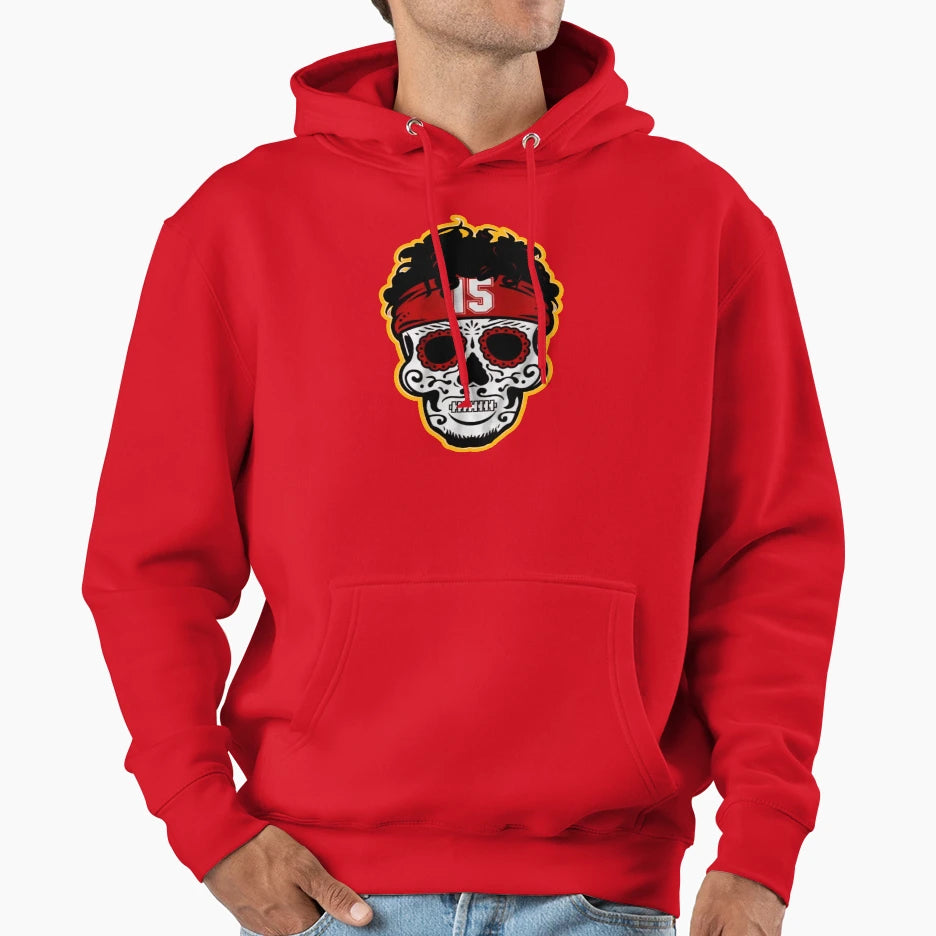 Pat Kansas City Football Skull And T-Shirt - Streetwear Style for Adults - T-Shirt, Sweatshirt, Hoodie