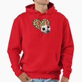 Soccer Love Leopard Heart Soccer Lovers Hoodie - Trendy Graphic Men Women - T-Shirt, Sweatshirt, Hoodie