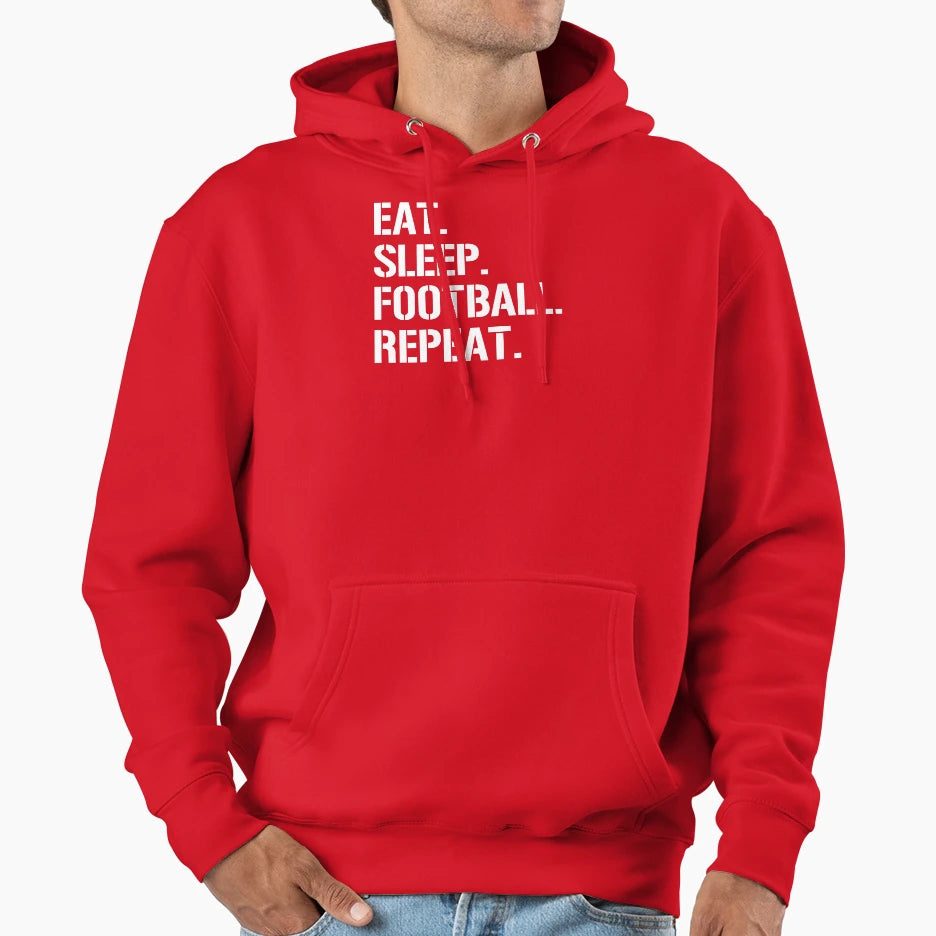 Eat Sleep Football Repeat Childrens Sweatshirt - Unique Graphic for Adults - T-Shirt, Sweatshirt, Hoodie
