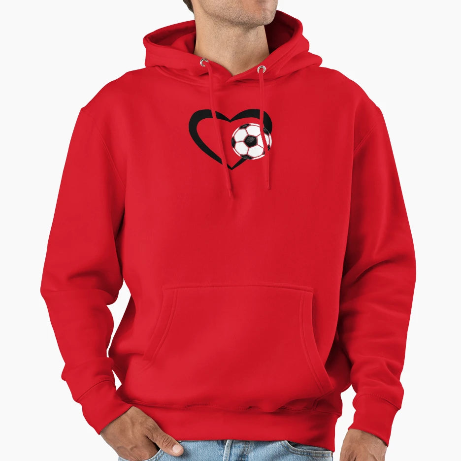 Heart Football Hoodie - Casual Everyday Wear Unisex - T-Shirt, Sweatshirt, Hoodie