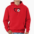 Heart Football Hoodie - Casual Everyday Wear Unisex - T-Shirt, Sweatshirt, Hoodie