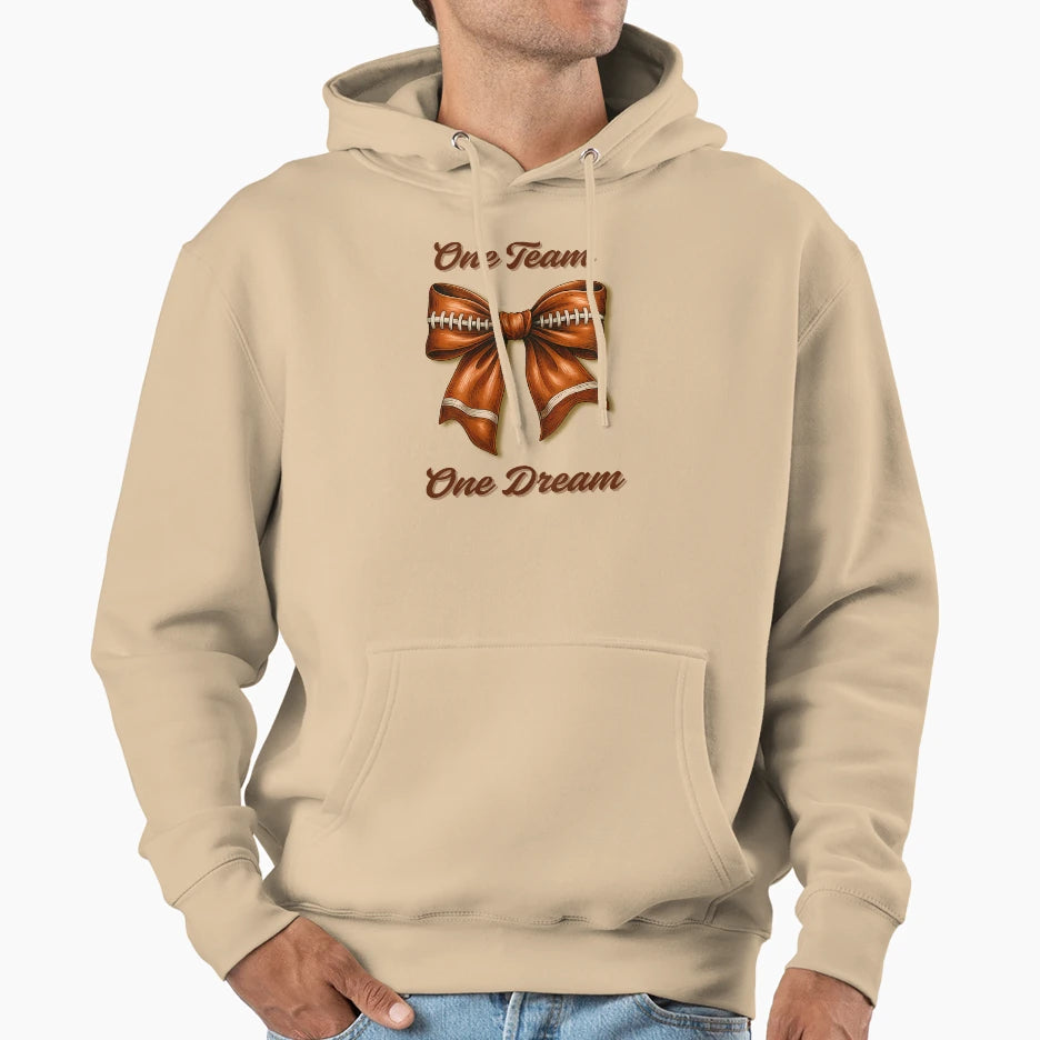 One Team One Dream Hoodie - Minimalist Print Unisex - T-Shirt, Sweatshirt, Hoodie