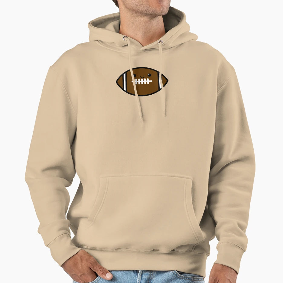 Cutey Face Football Friend Hoodie - Streetwear Style for Adults - T-Shirt, Sweatshirt, Hoodie